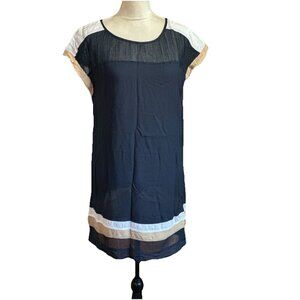 Jets By Jessika Allen Beach Cover Up Kaftan Dress Striped Sheer Swim Beach Sz 8